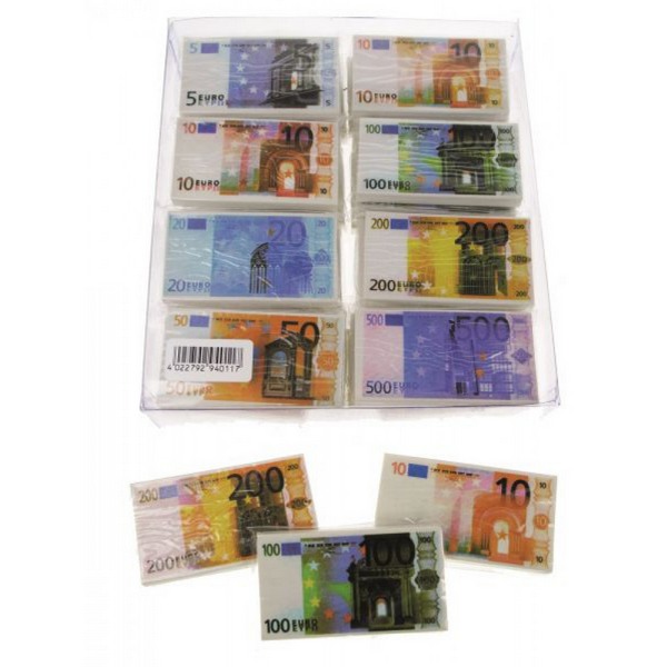 Eraser with 5 euro bill design